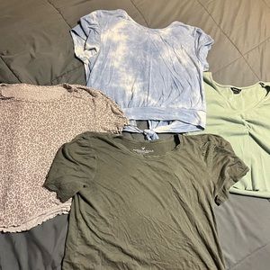 TEEN AND WOMAN CROP TOP LOT-American Eagle, Hollister,SHEIN SIZE XS-MEDIUM